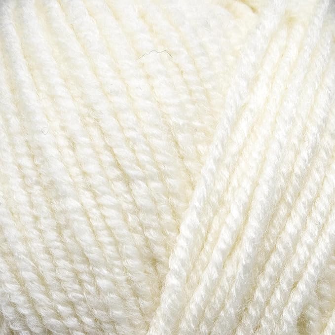 Estako Star-Worsted Yarn - (4 Skeins Pack) - 75% Acrylic 25% Wool - Soft Medium Weight #4 - (4 x 3.52 oz / 4 x 186 yds) - Crochet & Knitting Yarn (40169 - Off White)