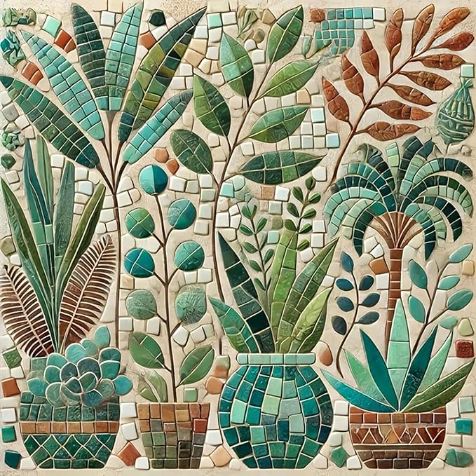 mrpwnle Diamond Art Kits for Adults, Potted Plant Diamond Painting Kits for Adults Beginners, 5D Diamonds Art Painting, DIY Full Round Drill Gem Art Kit, Gift Home Wall Decor 13.8 X 13.8Inch