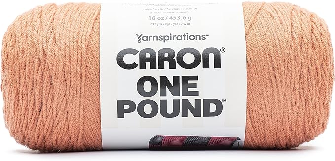 Caron One Pound Faded Brick Yarn - 2 Pack of 16oz/453.6g - Acrylic - #4 Worsted (Medium) - 812 Yards - Knitting & Crochet