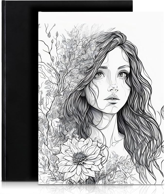 Tavolozza A3 (16.6"x11.7") Hardcover Sketch Book – 48 Pages of Heavyweight 102 lb/170gsm Acid-Free Drawing Paper – Durable, Smooth Surface for Dry Media, Painting & Sketching