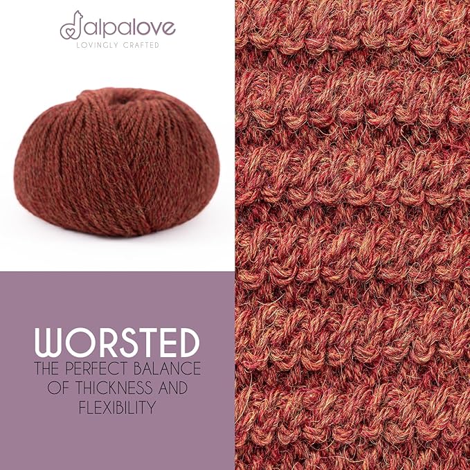 Worsted Set (6 x 1.75 oz) Super Soft Baby Alpaca Knitting Yarn Fall Leaves 656 Yards
