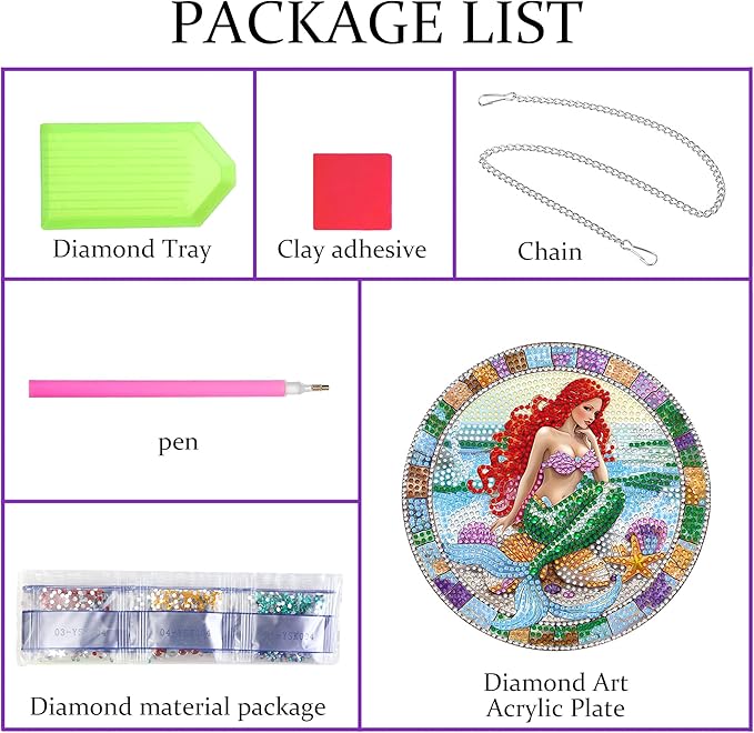 Pavemlo Hanging Diamond Art Kits for Adults Ocean Beauty – 8x8 Inch Double-Sided Acrylic Board DIY Crystal Diamond Suncatcher Pendant, Sparkling Home Wall or Window Decoration Handmade Gift