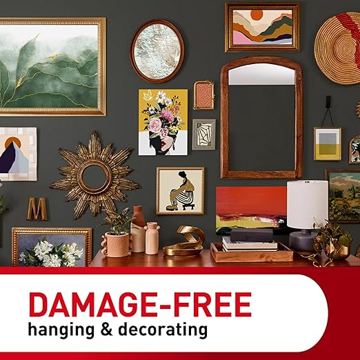 Command 15 lb & 10 lb Large and Medium 28 Pairs Picture Hanging Strips (56 Strips), Damage-Free Hangers for Picture Frames, No Tools Required, Great for Home Room Wall Decor, White Adhesive