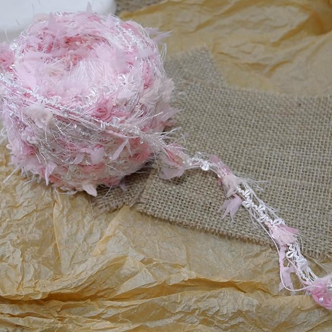 Hand Spun Art Yarn 4 Pack of 50g/Skein Fancy Yarn Multifiber Multicolored with Hand Blended Handmade for Jewelry Making Junk Magazines Knitting Crafts Textile Decorative Tassels Card Making