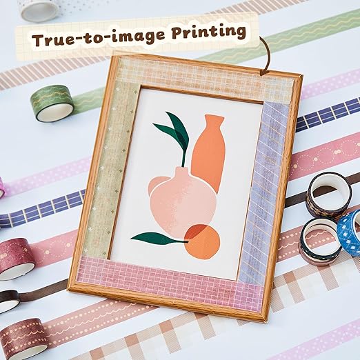 Neutral Washi Tape Set 24 Rolls,Decorative Masking Tape for Junk Journal, Scrapbooking Supplies, DIY Crafting Supplies