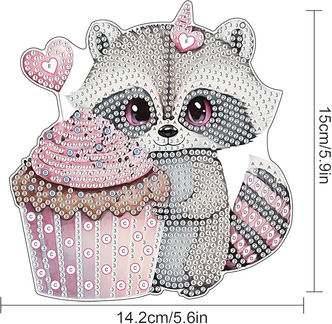 Tontut Valentine's Day Diamond Paintjng Kits Hanging Decoration, Squirrel Diamond Art Painting, DIY Special Shape Diamond Craft Wall Garden Decoration, Gifts