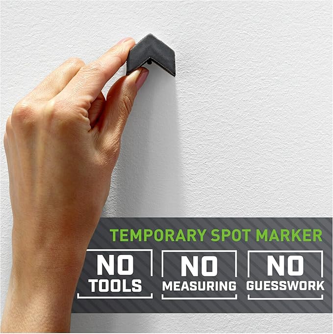 3M CLAW(TM) 25 lb. Drywall Picture Hanger With Spot Markers, Heavyweight Hanging Solution for Room Decor and Office Decor, Including Mirrors or Large Art – 5 Pack