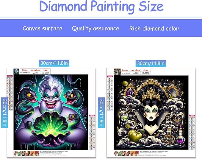 KEYRANKE 2 Pack Villa Diamond Painting Kits for Adults 5D DIY Diamond Art Kit Paint with Round Full Drill Diamonds for Beginners Gem Paintings Art for Home Wall Decor Gifts (12X12 Inch)