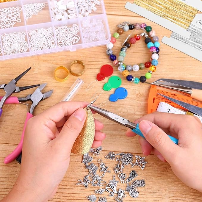 shynek Jewelry Making Kit - Adults Supplies with Tools, Wires, Findings & Charms for Making & Repair