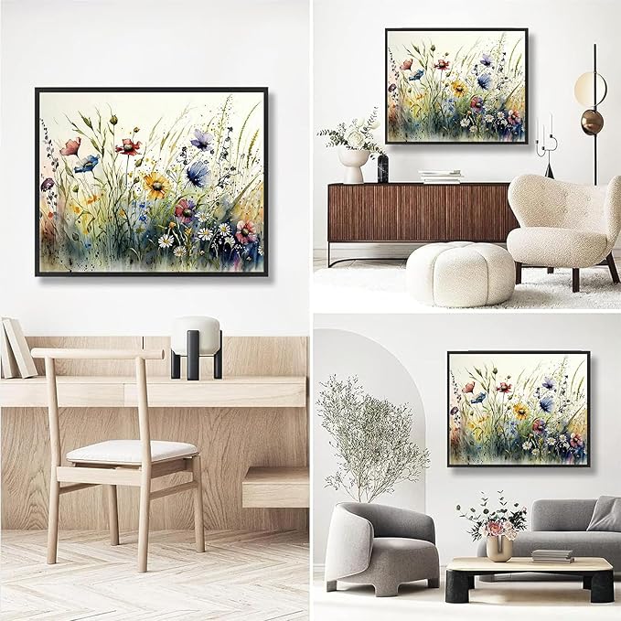 Flower Paint by Numbers for Adults with Framed Canvas-with Wooden Easel,Paint by Number on Canvas Flowers,DIY Acrylic Oil Painting Kits with Brushes Nice Gift Box for Home Wall Decor(16x20inch)