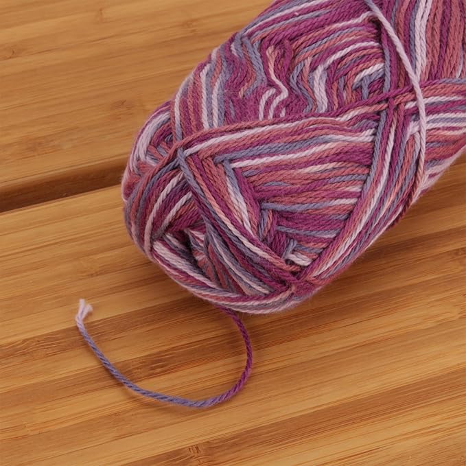 JubileeYarn Cotton Select Yarn - 50g/Skein Sport Weight - Mystical Grape - 8 Skeins