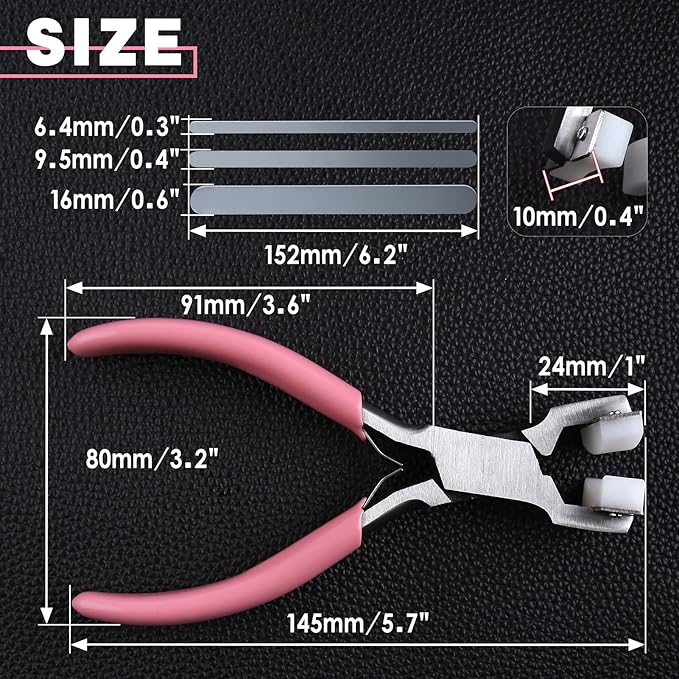 Bracelet Bending Pliers Kit with 9 Aluminum Blanks, Bracelet Bender for Making Cuffs, Metal Stamping