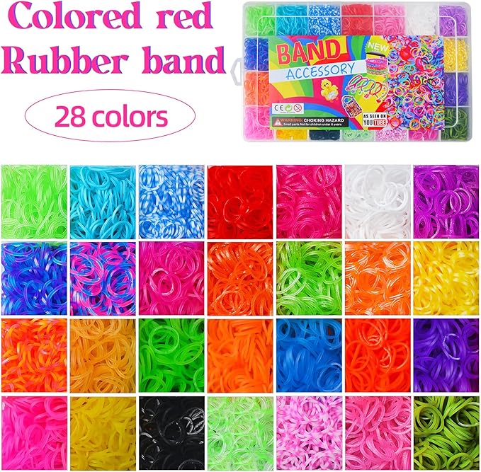 YYOODS 11000+Rubber Band Bracelet kit, Loom Bracelet Making Kit for Girls,Rubber Bands Refill Loom Set,for Kids Friendship Bracelet Kids Girls Birthday Gift Kits