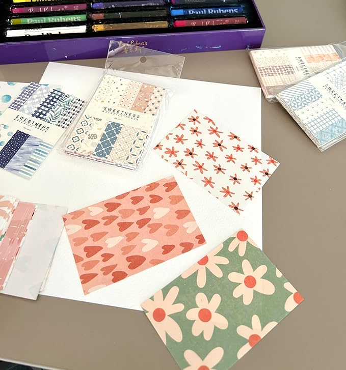 500 Sheets Vintage Scrapbook Paper Supplies , Aesthetic Paper Decorative Sheet of Paper , Scrap Book Material for DIY Scrapbooks Journal Photo Album Crafts(3.35 x 2.17 In)