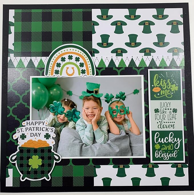Reminisce St. Patrick's Plaid Scrapbook Collection Kit