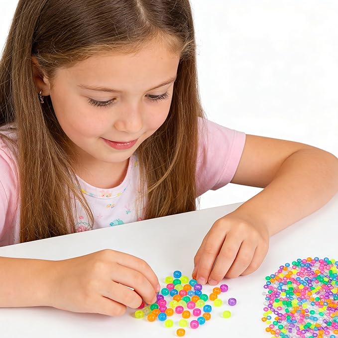 1000pcs Pony Beads, 15 Color Kandi Beads for Bracelets Making Kit, Hair Braids Crafts Jewelry Making Crafts Friendship Necklace Earrings DIY (Night Light Mixed Color)