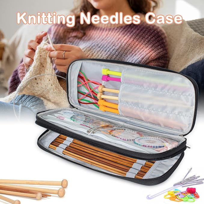 Knitting Needles Case (up to 14 Inches), Knitting & Crochet Accessory Organizer