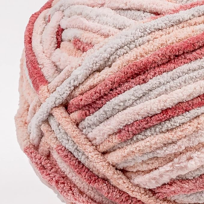 Crafted By Catherine Blanket Multi Yarn - 2 Pack (213 Yards Each Skein), Pink Multi, Gauge 6 Super Bulky