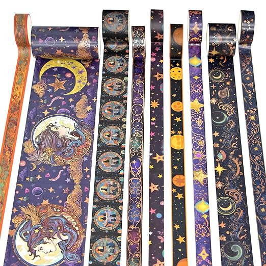 Washi Tape Set 29 Rolls, Magic Themed Decorative Paper Tapes for Halloween Journaling, Scrapbooking Supplies, Planners,DIY Crafts,Gift Wrapping