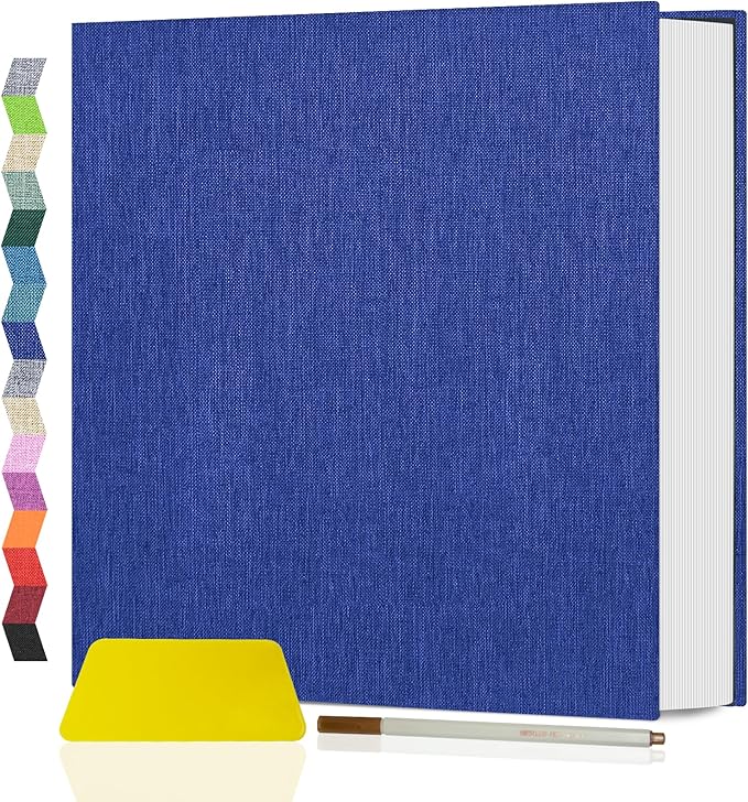 Popotop Photo Album Self Adhesive Scrapbook Album for 4x6 5x7 8x10 Pictures DIY Photo Book as Scrapbooking Supplies Kits, Birthday Gifts for Women Mom Wedding Baby Family Travel