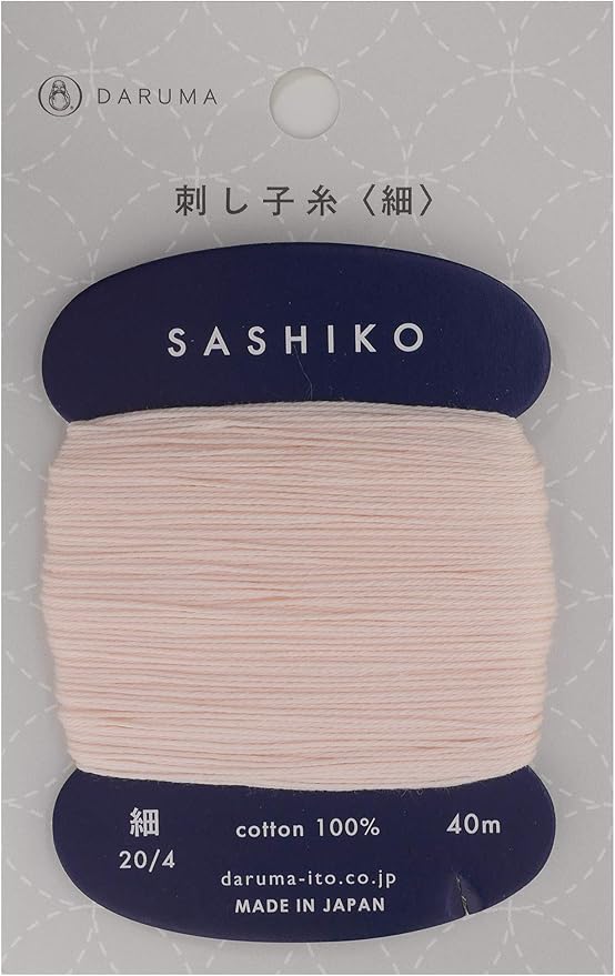 Sashiko Thread Thinner Weight 40m Col. 209 -Misty Rose- Japanese Embroidery & Quilting by Yokota
