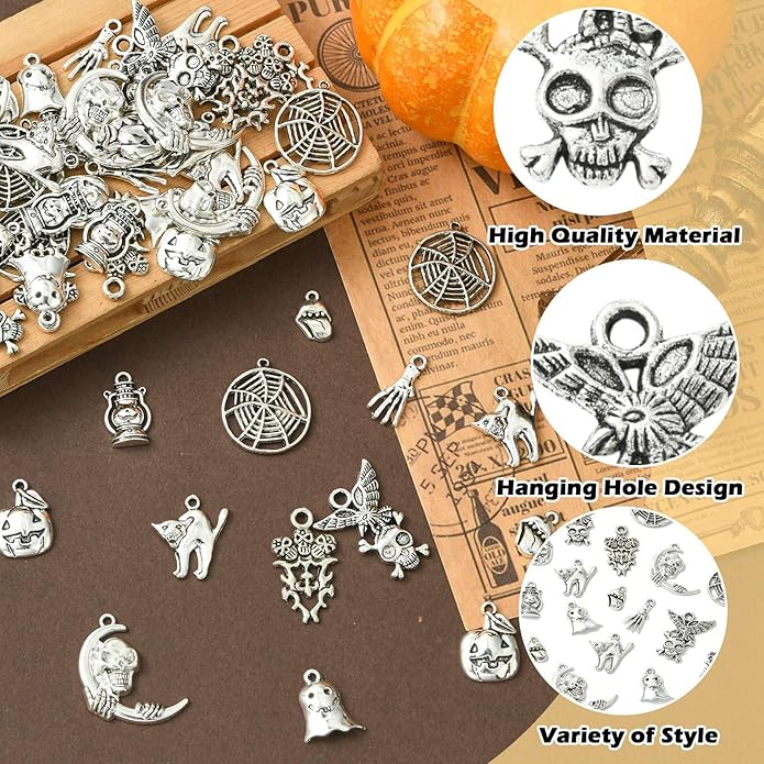 Antique Silver Cross Drink Insect Animal Theme Charms for DIY Jewelry Bracelet Necklace Earring Keychain Decor