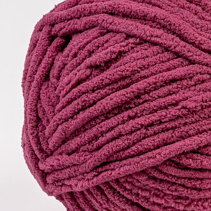 Crafted By Catherine Blanket Solid Yarn - 4 Pack (213 Yards Each Skein), Mauve, Gauge 6 Super Bulky