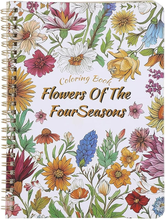 Women's Coloring Book 30 Pages Plant Pattern Coloring Books for Adults to Relax and Relieve Anxiety, Gift for Mother's Day, Birthdays, Christmas, Anniversaries