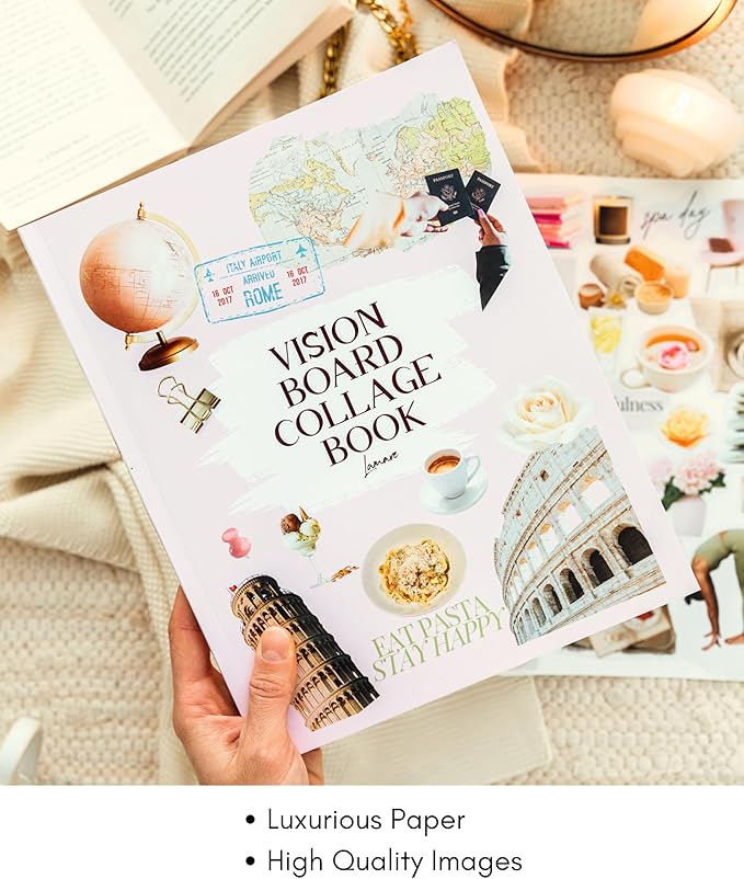 Lamare Vision Board Collage Book - Vision Board Images, Vision Board Supplies, Vision Board Kit for Manifestation