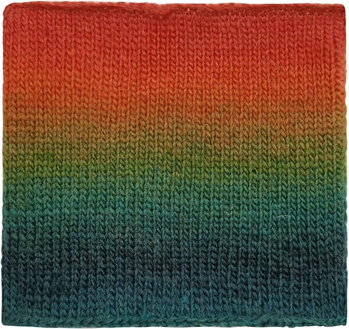 2 Skeins Rainbow Soft Yarn 100% Wool Gradient Multi Color Yarn for Crocheting Knit Total Length 180m×2(196yds×2,50g×2)-10
