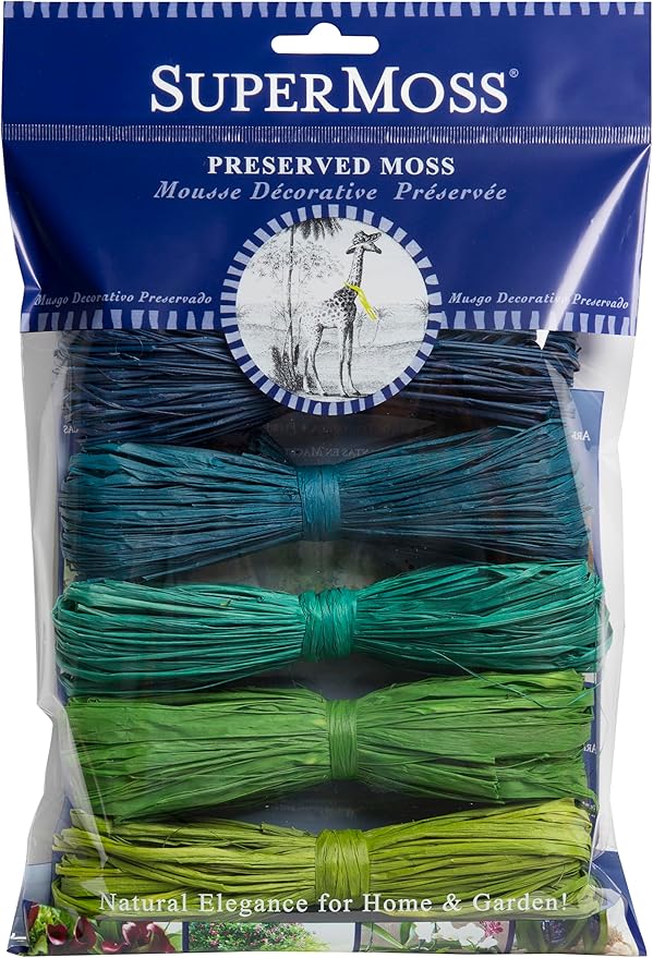 SuperMoss (40519) Raffia Craft Kit, Spring Coastal Theme, 5 Colored Bows