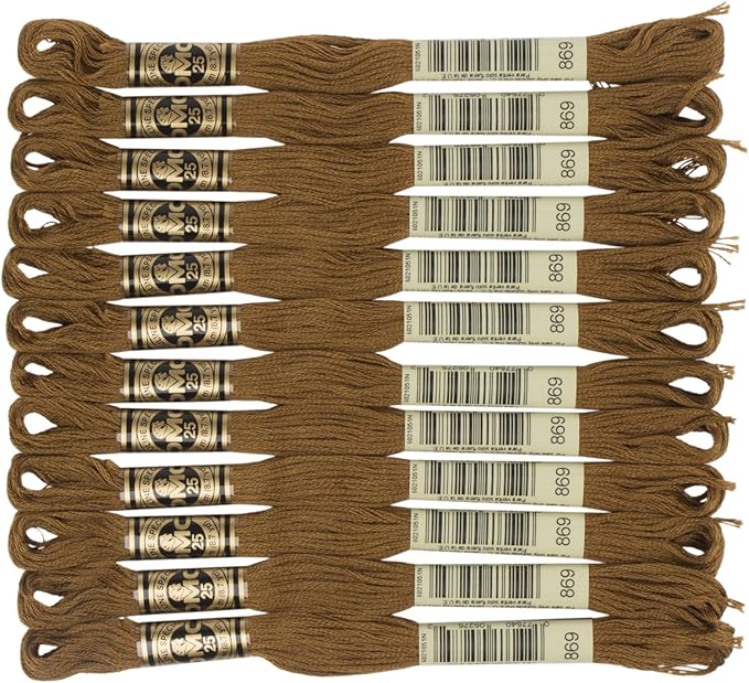 DMC 6-Strand Embroidery Cotton Floss, Very Dark Hazelnut Brown