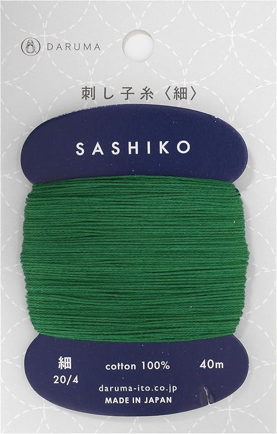 Sashiko Thread Thinner Weight 40m Col. 208 -Mint Green- Japanese Embroidery & Quilting by Yokota