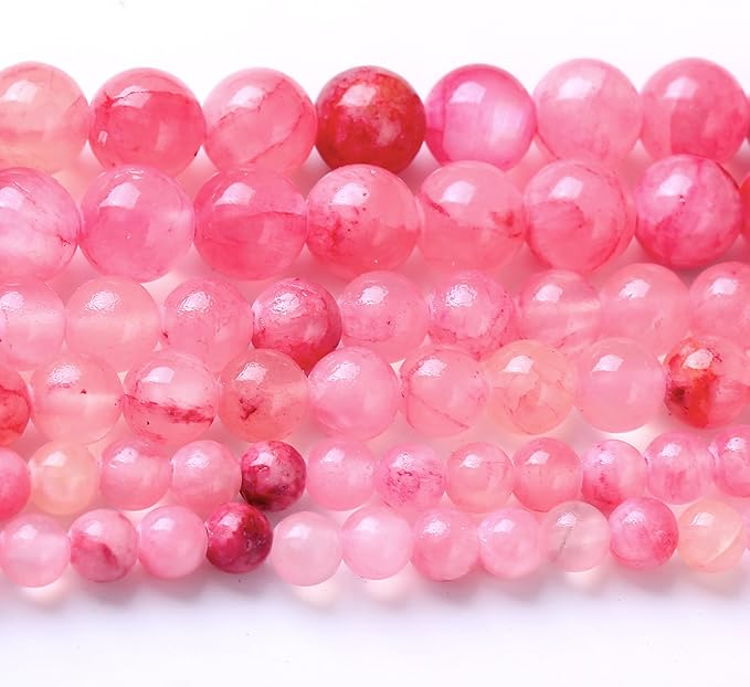 Blood Red Persian Jade Stone Beads for Jewelry Making DIY Bracelet Necklace Jewelry Making 1 Strand 15.5inch 35PCS 10MM