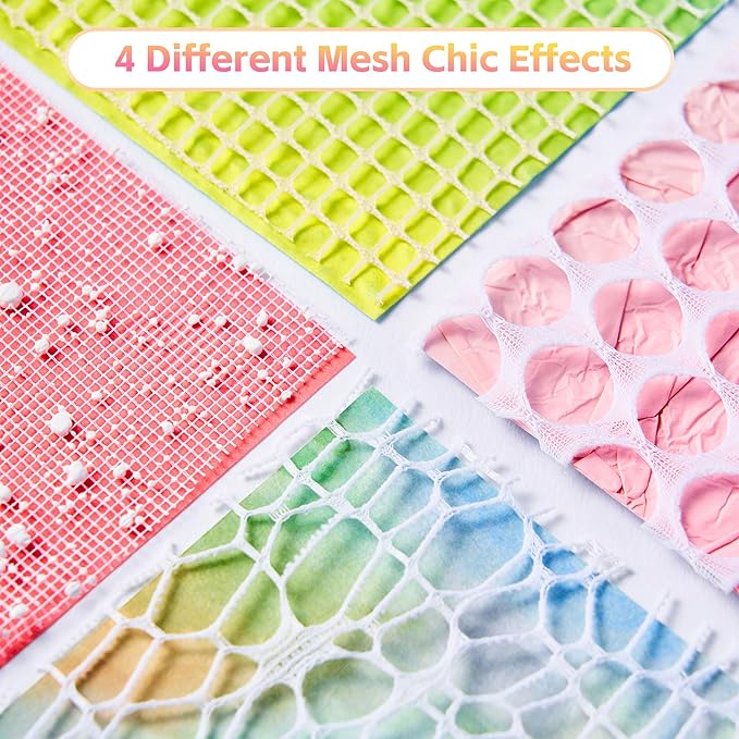 180 Sheets Textured Scrapbook Paper, Mixed Mesh Fabric Assorted Set, Multicolor Special Paper for Scrapbooking, DIY Handmade Craft Mulberry Papers Scrapbook Junk Journaling Supplies Card Making