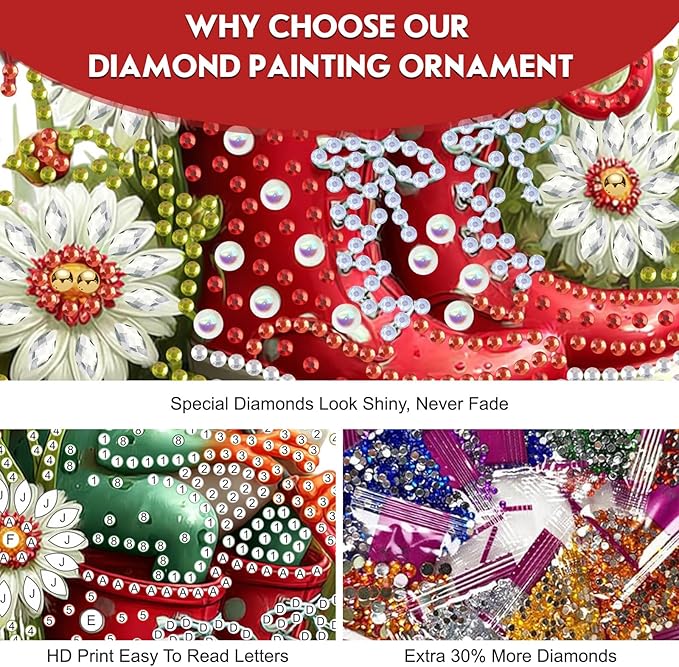 NEWENMO Diamond Art Kit for Adult, Cute Frog, Diamond Art Painting Double Sided Window Pendants for Home Garden Wall Hanging, DIY Special Shaped Gem Hanging Ornaments, Frog with Umbrella