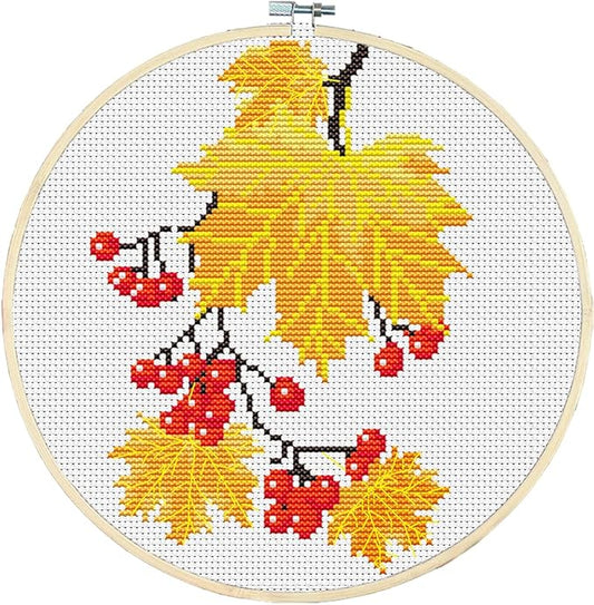 Awesocrafts Cross Stitch Kits Golden Age 11CT Stamped Patterns Easy Cross Stitching Embroidery Needlework Kit Supplies (Golden Age)