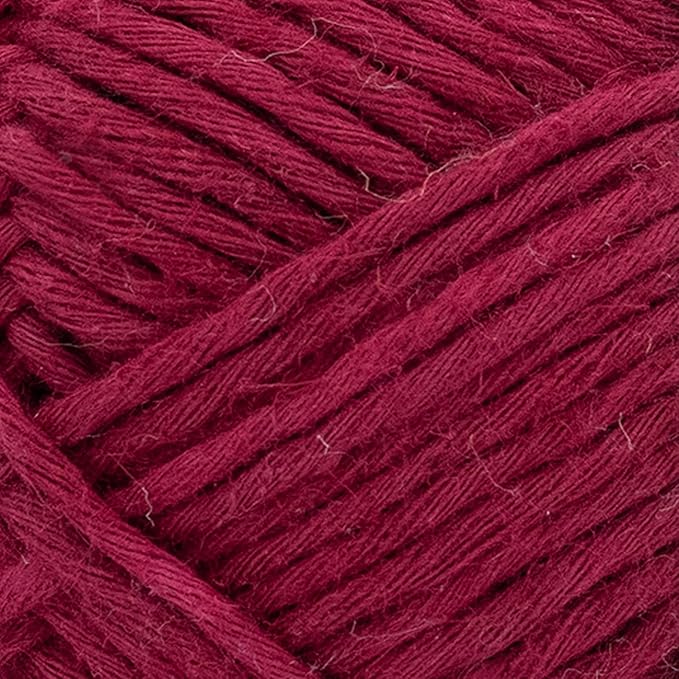 Lion Brand Yarn Cotton Hemp Soft, Durable Yarn for Crochet and Knitting, 1 Pack, Raspberry