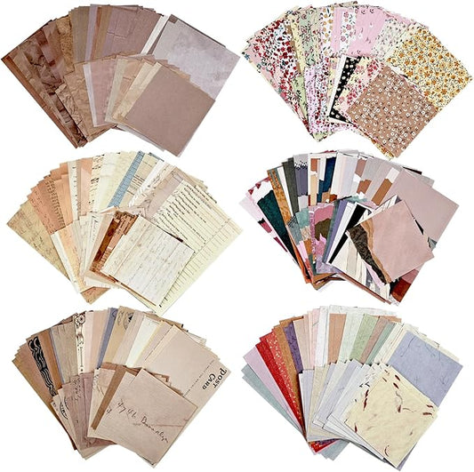 Vintage Scrapbook Background Paper for Scrapbooking, 360 Sheets Scrap Booking Supples Kit, Decorative Paper for Junk Journal Supplies, Collage, Journaling, DIY Crafts Arts, Card Making