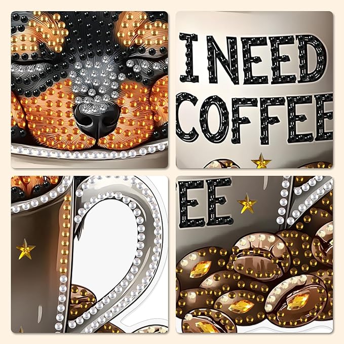 MXJSUA Dachshund Puppy Special Shaped Hanging Diamond Painting Art Kits for Adults, Crystal Rhinestone Acrylic Gem Art Pendant Ornaments Kit for Home Decoration and Gift