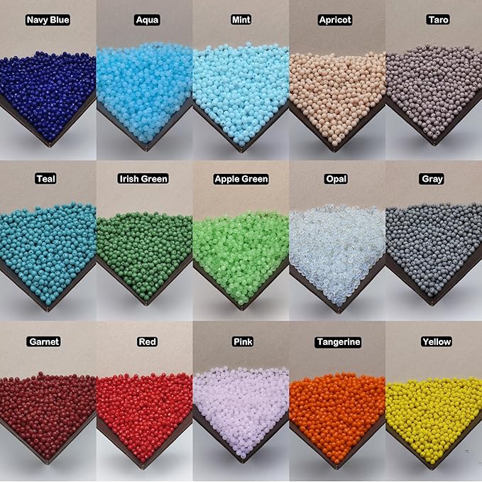 INSPIRELLE 1200pcs 6mm Multicolor Opaque Rondelle Glass Beads for Jewelry Making Faceted Briolette Shape Crytal Spacer Beads Assortments Supplies for Bracelet Necklace with Storage Box