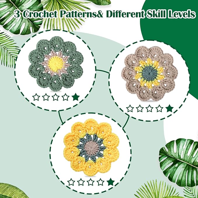 XANGNIER Crochet Starter Kit with Step-by-Step Video Tutorials, Hook, Accessories, Learn to Crochet Beginner Kit for Adults and Kids, DIY Arts & Crafts