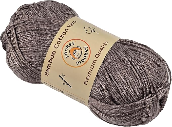 10-Pack of Yonkey Monkey 500 Grams Yarn - 70% Rayon derived from Bamboo, 30% Cotton - Imported - Camel 9031