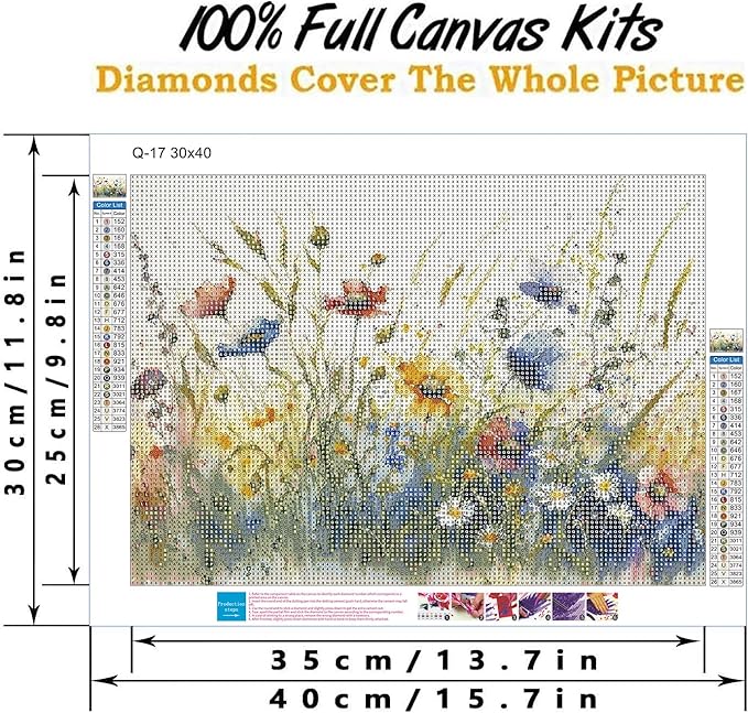 WUDWL Diamond Painting Kits for Adults - Flower DIY 5D Diamond Art Kits Full Drill Diamond Dots Paintings with Diamonds Gem Art and Crafts Home Decor 12x16inch