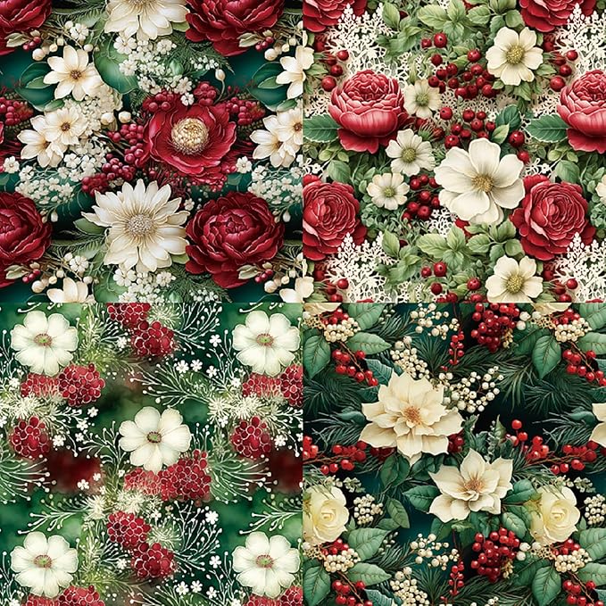 YASMEN Single-Sided Easter Scrapbook Paper Pad - 6x6 Flower Cardstock Paper Pad Pads for Card Making, Scrapbooking, Greeting Cards, Junk Journal, Planners, Art Collage - 24 sheets