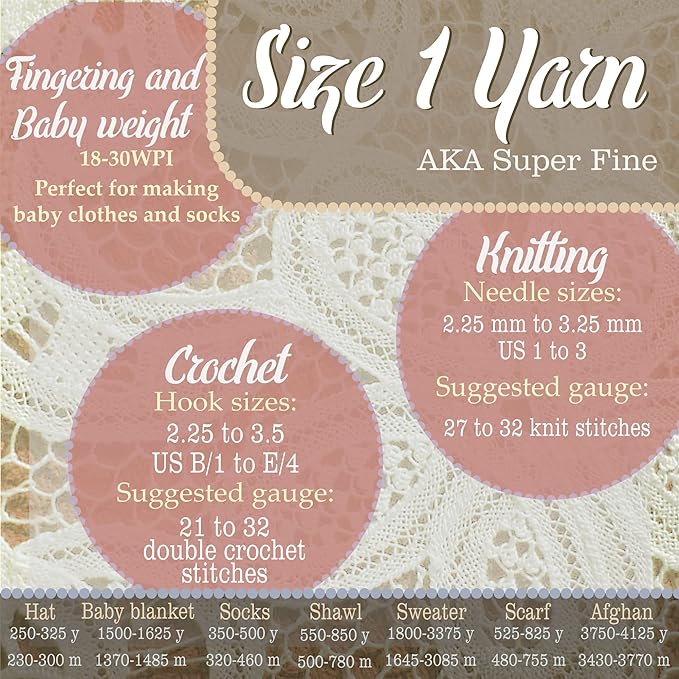 JubileeYarn Baby Soft Bamboo Cotton Yarn - 50g/Skein - Moon Beam - 4 Skeins