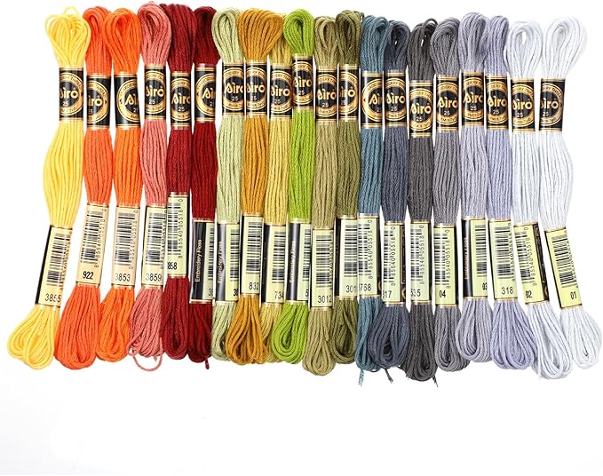 20 Skeins 174 Yards Embroidery Floss Thread, Variegated Floss 6 Strands Gradient Friendship Bracelet String Cross Stitch Threads for Jewelry Making Bracelet Stitching Craft Supply