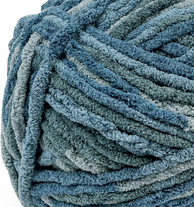 Crafted By Catherine Blanket Multi Yarn - 2 Pack (213 Yards Each Skein), Sea Multi, Gauge 6 Super Bulky
