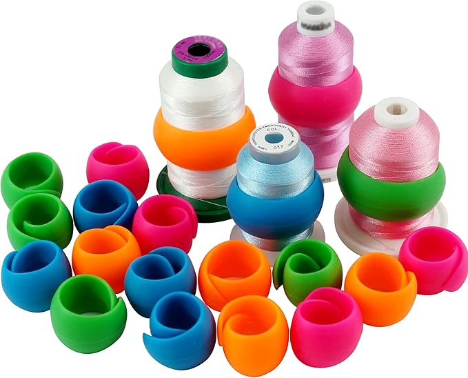 New Brothread 20pcs Thread Spool Savers/Spool Huggers - Prevent Tails from Unwinding - No Loose Ends for Sewing and Embroidery Machine Thread Spools