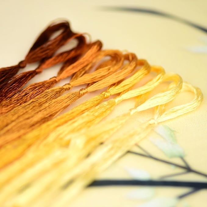 Mulberry Silk Floss Embroidery Thread Floss-Cross Stitch Threads China Silk Woven Jewelry Threads DIY Sewing Kits (27)